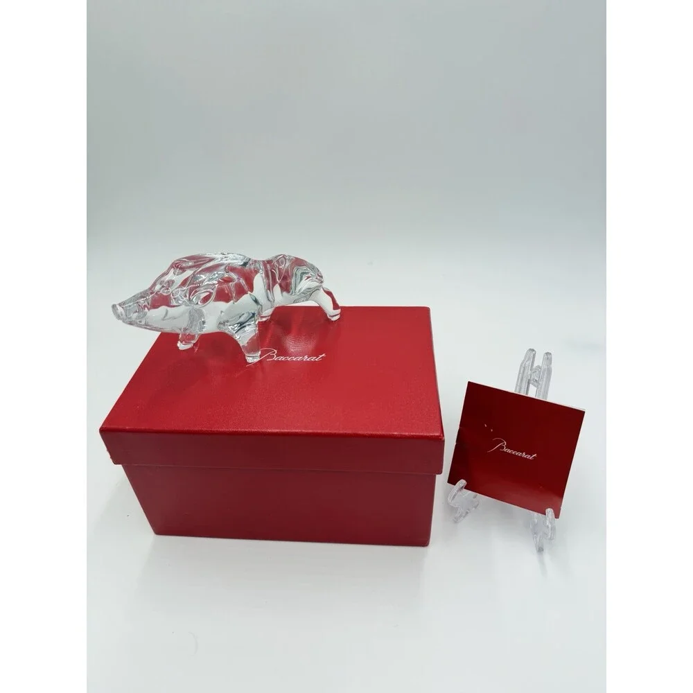 Baccarat France Crystal Zodiac Collection Clear Boar Figurine 2019 NIB Mint